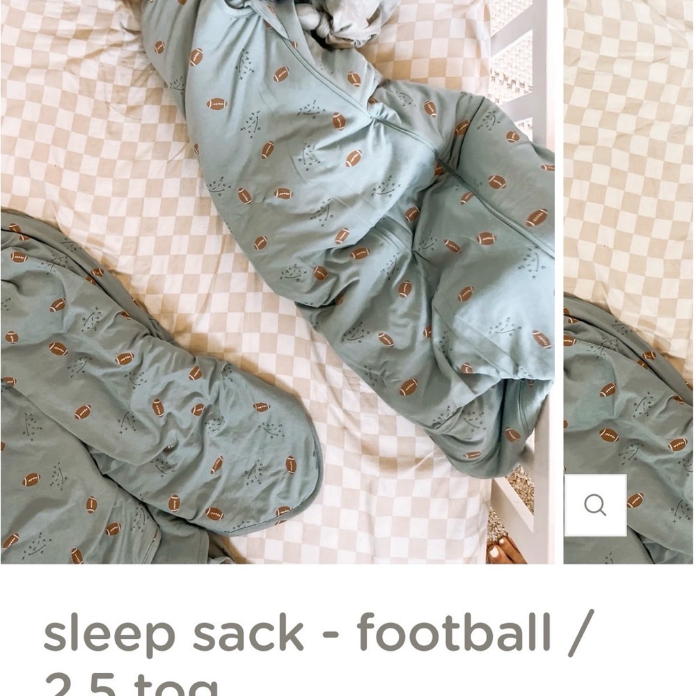 Gunamuna Football Print Sleep Sack (3-9 months, 2.5 to)